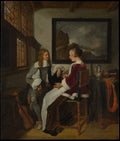 Sentimental Conversation by Quirijn van Brekelenkam - Classic Art canvas print
