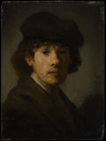 Rembrandt 16061669 as a Young Man by Rembrandt - Baroque canvas print