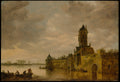 Castle by a River by Jan van Goyen - Classic Art canvas print