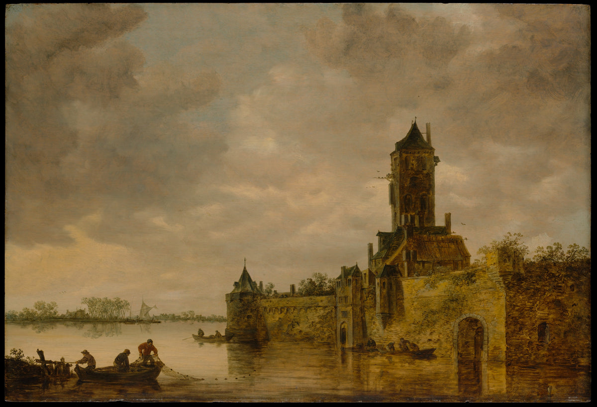 Castle by a River by Jan van Goyen - Classic Art canvas print