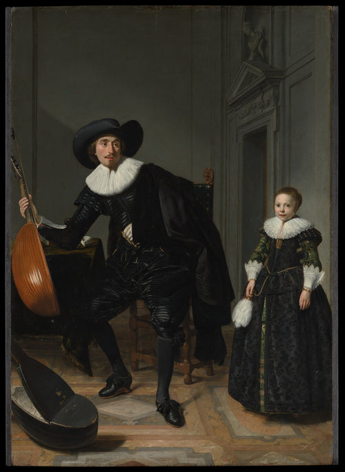 A Musician and His Daughter by Thomas de Keyser - Classic Art canvas print