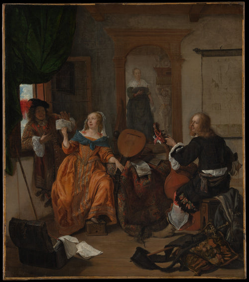 A Musical Party by Gabriël Metsu - Oil Painting canvas print