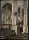 Interior of the Oude Kerk, Delft by Emanuel de Witte - Classic Art canvas print