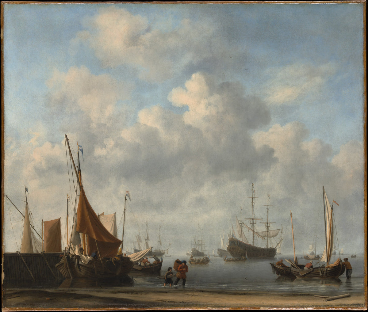 Entrance to a Dutch Port by Willem van de Velde II - Oil Painting canvas print