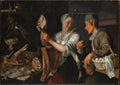 Kitchen Scene by Peter Wtewael - Oil Painting canvas print