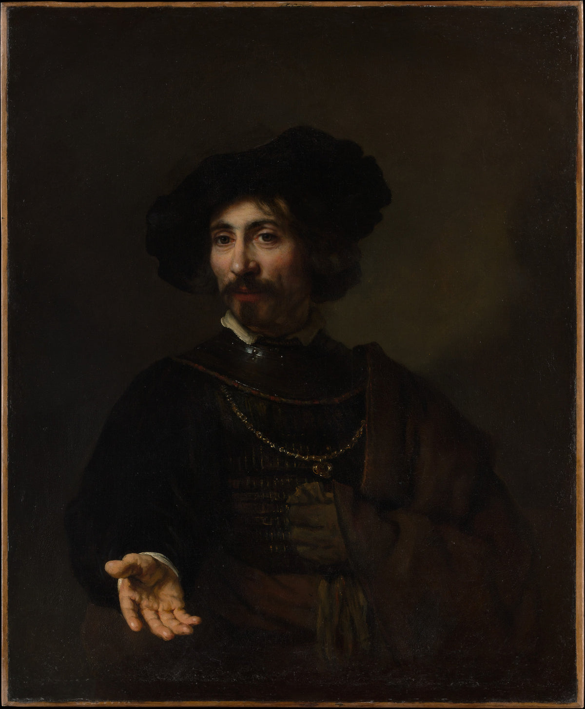 Man with a Steel Gorget by Rembrandt - Baroque canvas print