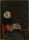 The Reader by Eglon van der Neer - Oil Painting canvas print