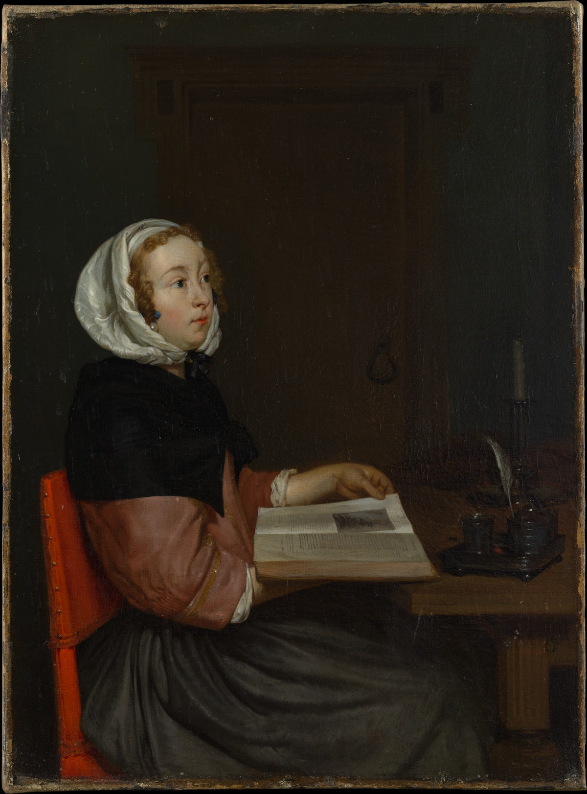 The Reader by Eglon van der Neer - Oil Painting canvas print