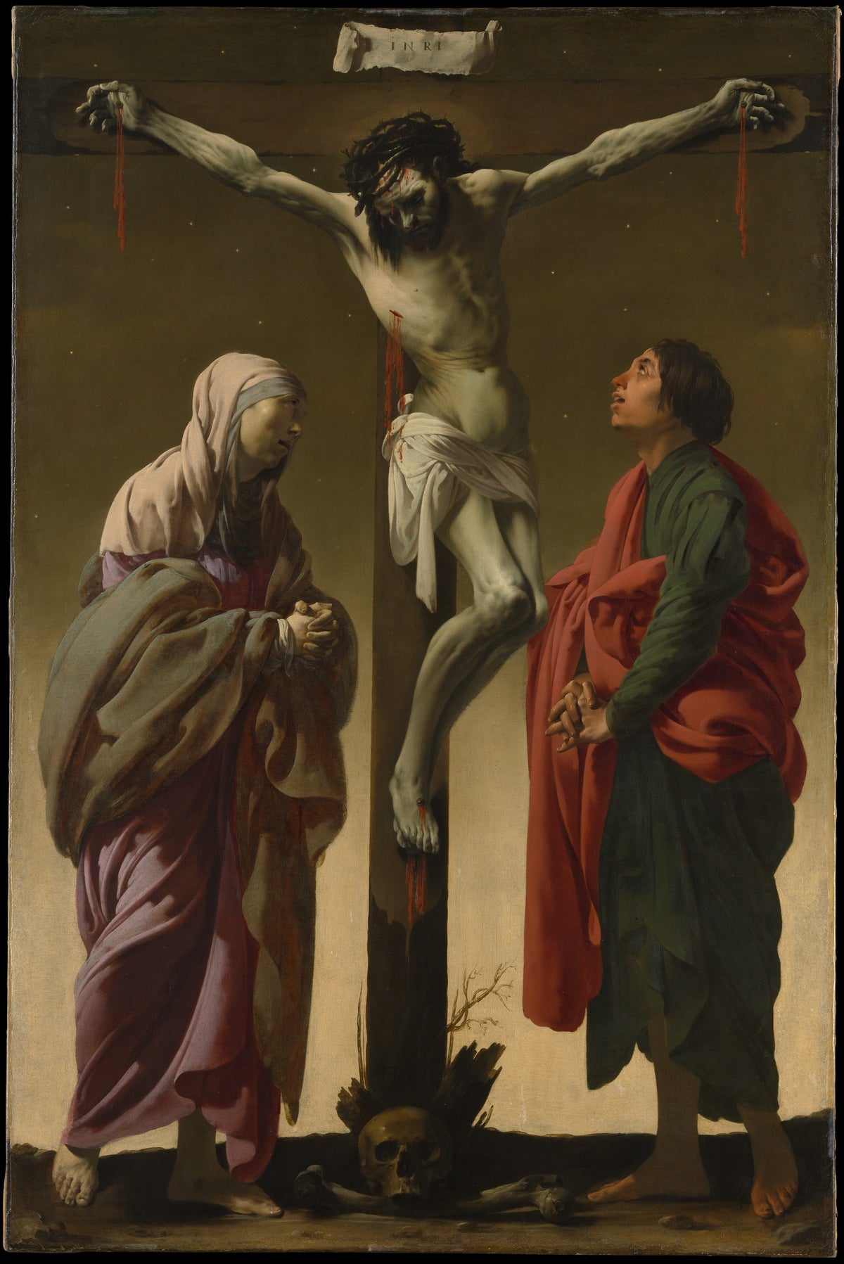 The Crucifixion with the Virgin and Saint John by Hendrick ter Brugghen - Oil Painting canvas print
