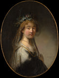 A Young Woman as a Shepherdess by Govert Flinck - Oil Painting canvas print