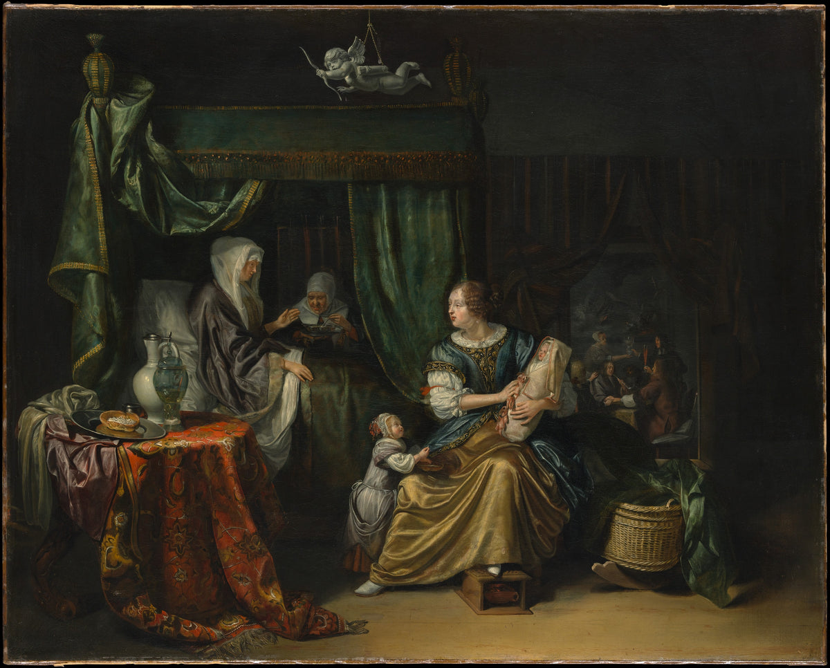 The Newborn Baby by Matthijs Naiveu - Oil Painting canvas print