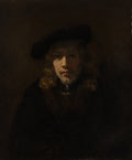 Man in a Beret by Rembrandt - Baroque canvas print