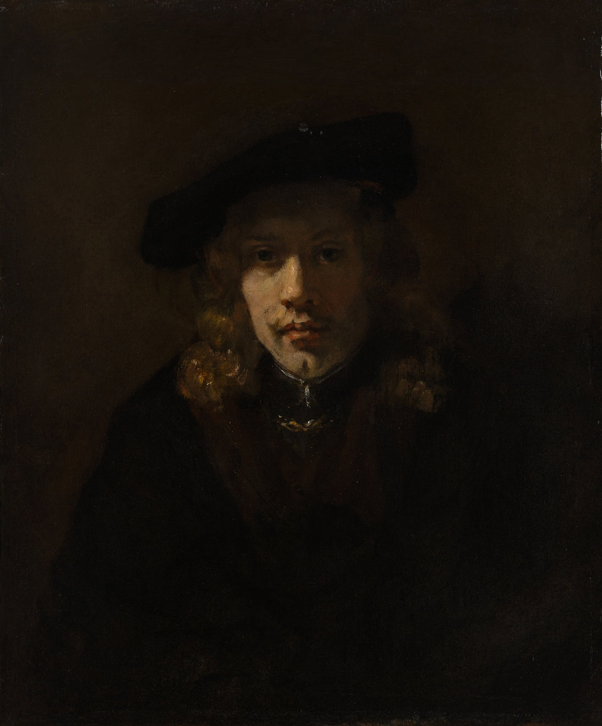 Man in a Beret by Rembrandt - Baroque canvas print
