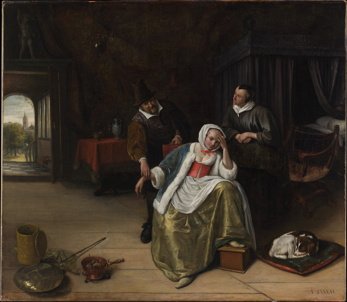 The Lovesick Maiden by Jan Steen - Oil Painting canvas print
