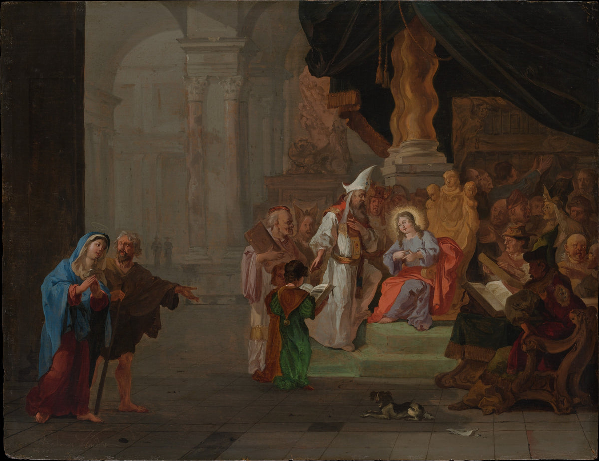 Christ among the Doctors by Abraham Hondius - Classic Art canvas print