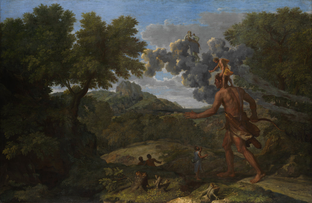 Blind Orion Searching for the Rising Sun by Nicolas Poussin - Oil Painting canvas print