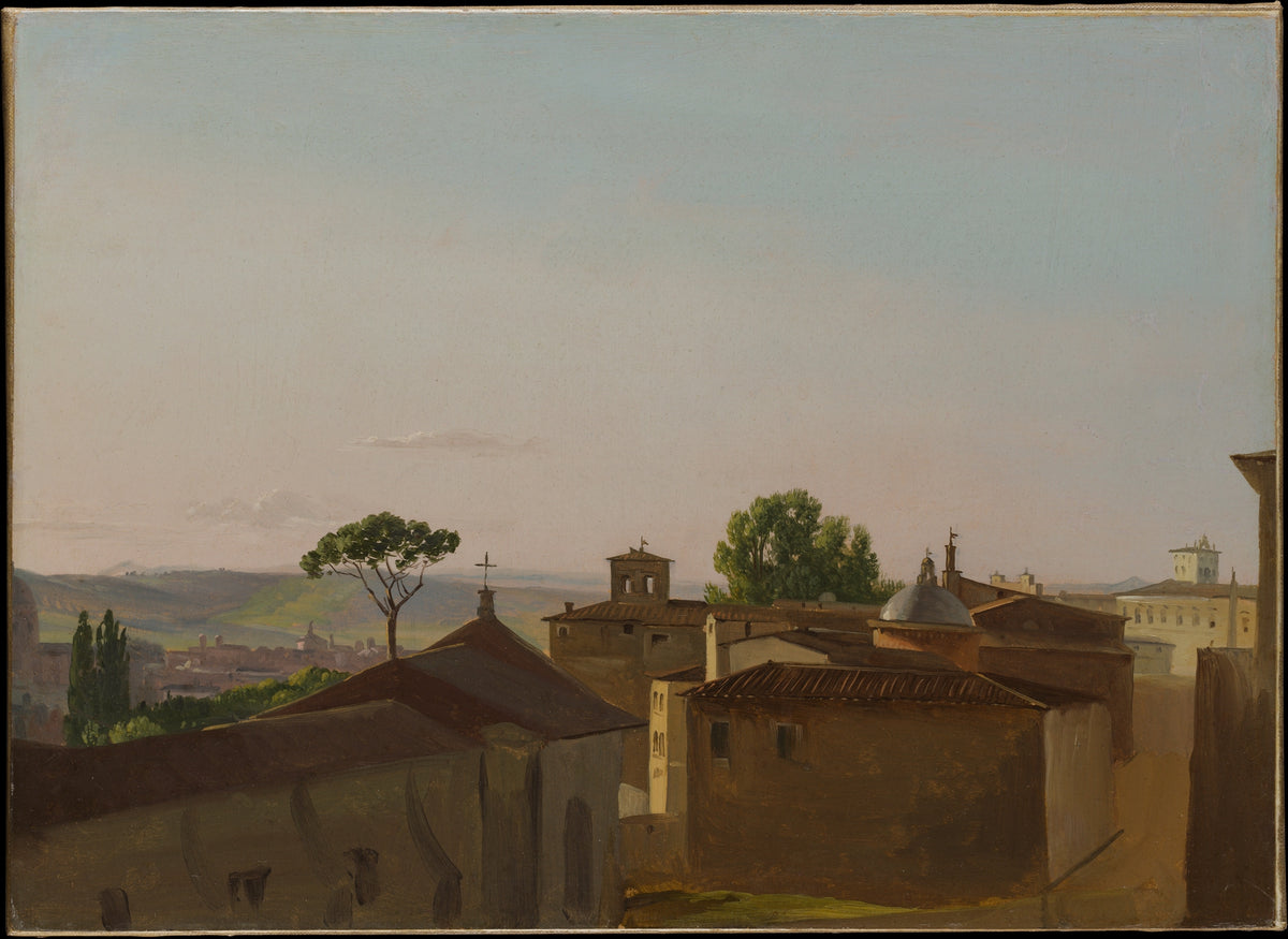 View on the Quirinal Hill, Rome by Simon Denis - Classic Art canvas print