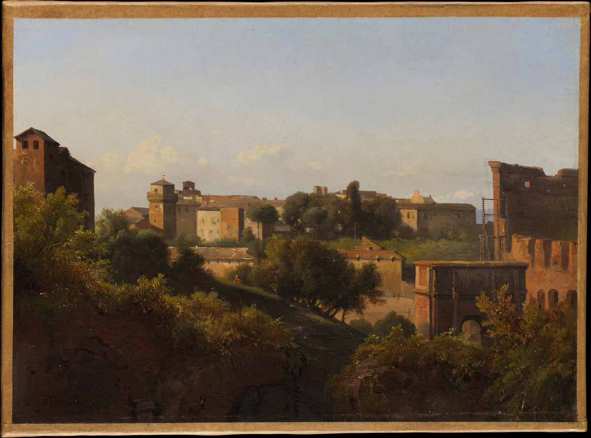 View of the Colosseum and the Arch of Constantine from the Palatine by Charles Rémond - Classic Art canvas print