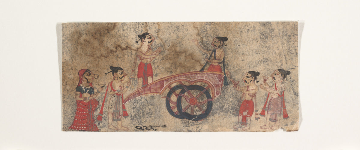 Disputations on a Chariot by  - Watercolor canvas print