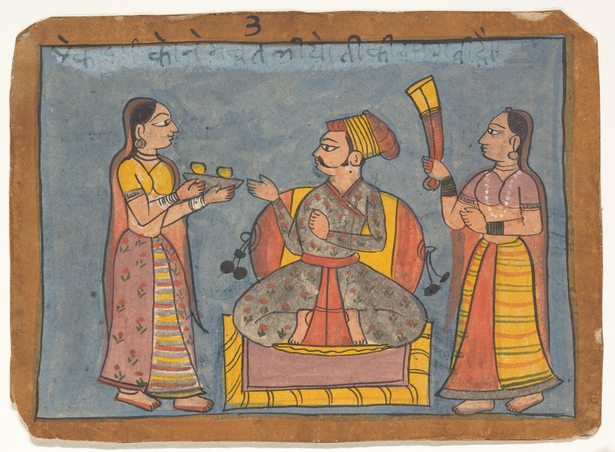 Folk Painting by  - Watercolor canvas print