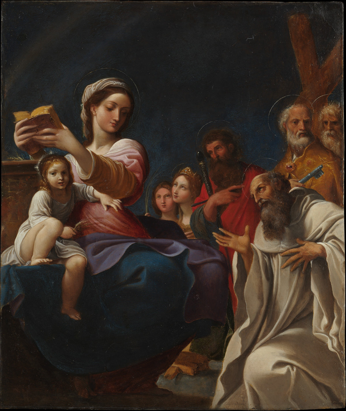 Madonna and Child with Saints by Ludovico Carracci - Classic Art canvas print