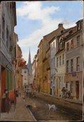 Parochialstrasse in Berlin by Eduard Gaertner - Oil Painting canvas print