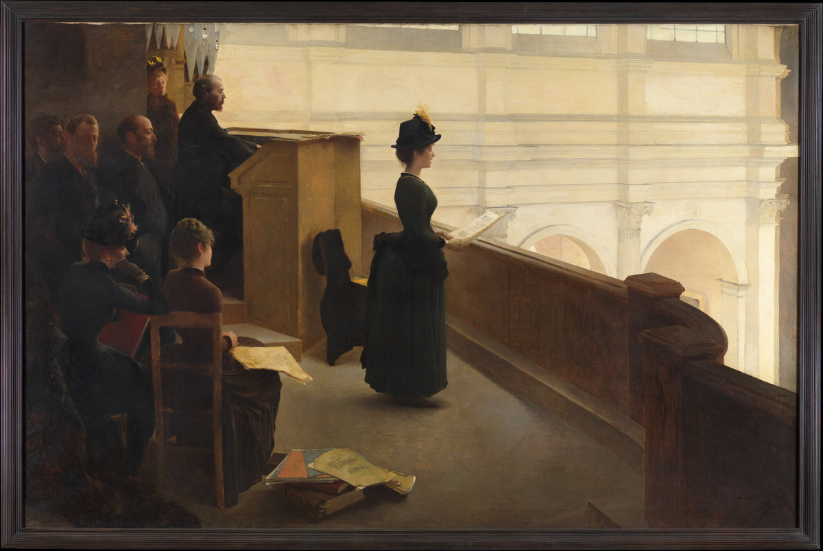 The Organ Rehearsal by Henry Lerolle - Oil Painting canvas print