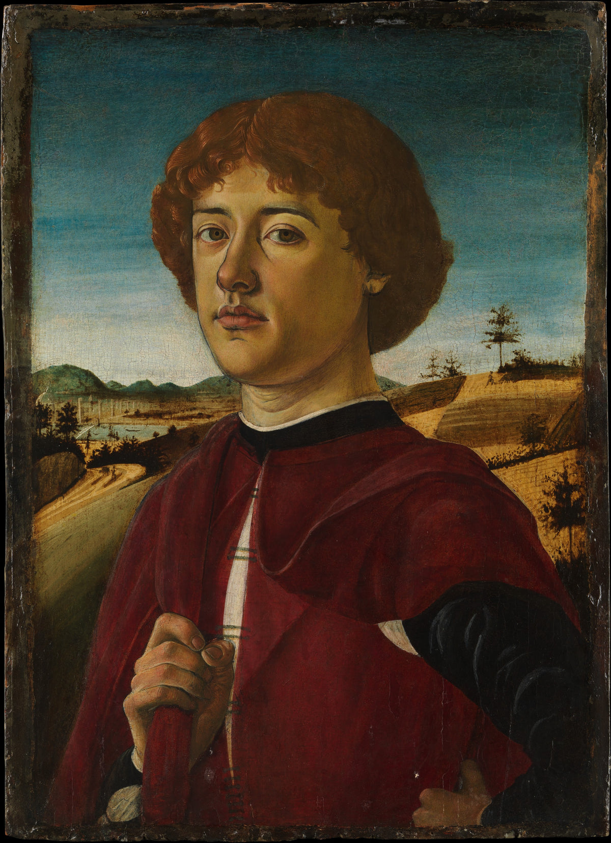 Portrait of a Young Man by Biagio d'Antonio - Tempera canvas print