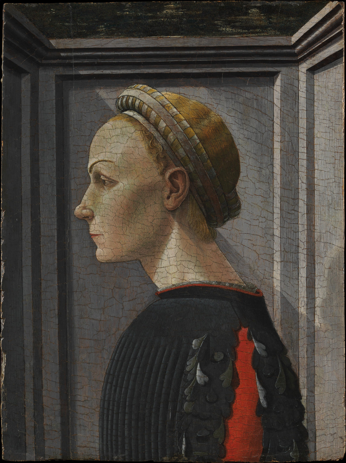 Portrait of a Woman by Giovanni di Francesco del Cervelliera - Tempera canvas print