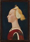 Portrait of a Woman by Master of the Castello Nativity - Tempera canvas print