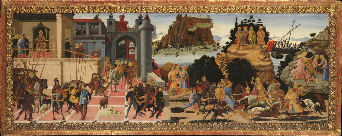 Scenes from the Story of the Argonauts by Jacopo di Arcangelo (called Jacopo del Sellaio) - Tempera canvas print