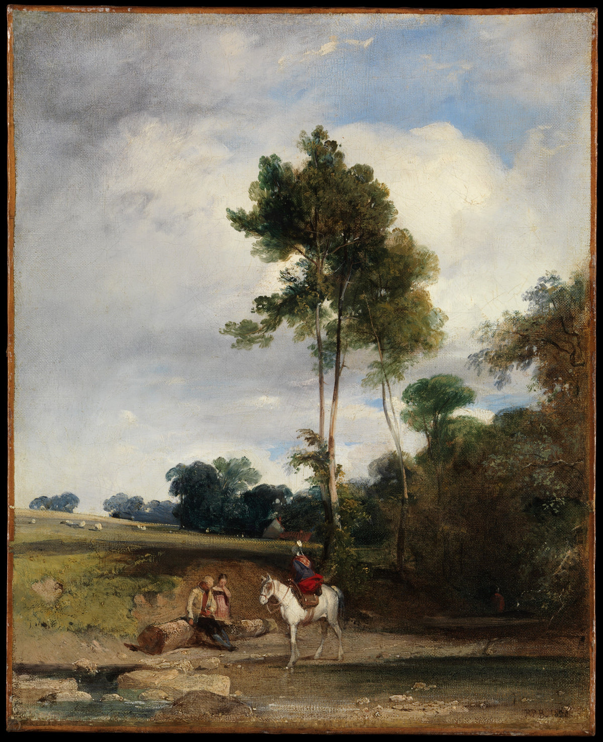 Roadside Halt by Richard Parkes Bonington - Oil Painting canvas print