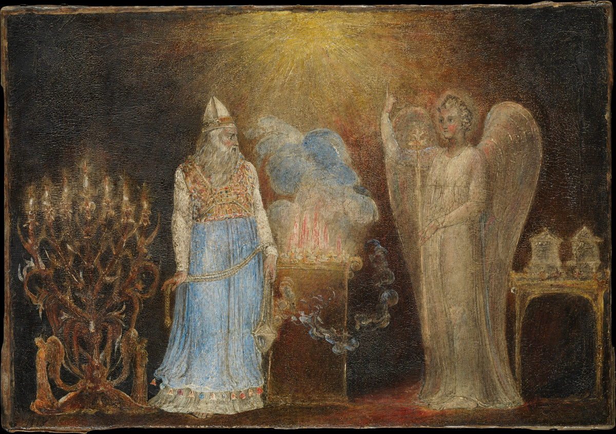The Angel Appearing to Zacharias by William Blake - Tempera canvas print