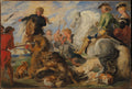 Copy after Rubens's Wolf and Fox Hunt by Sir Edwin Henry Landseer - Classic Art canvas print