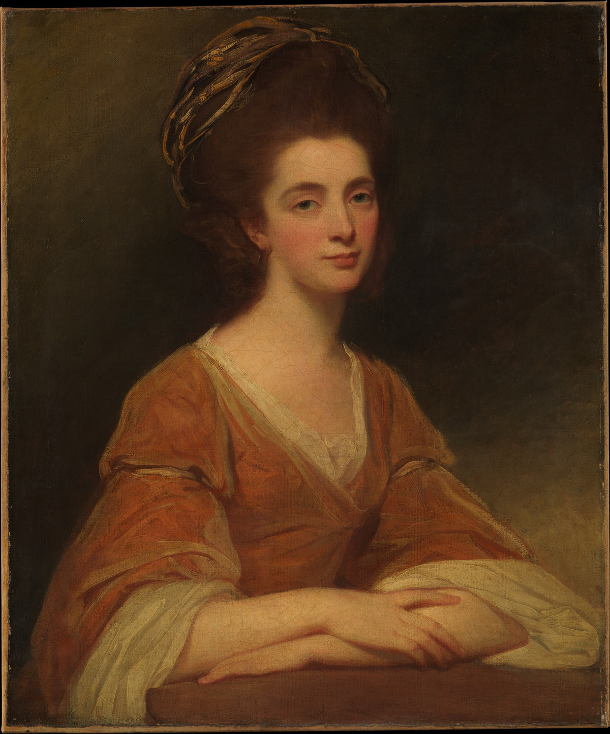 Mrs. Charles Frederick Martha Rigden, died 1794 by George Romney - Oil Painting canvas print