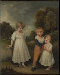 The Sackville Children by John Hoppner - Oil Painting canvas print