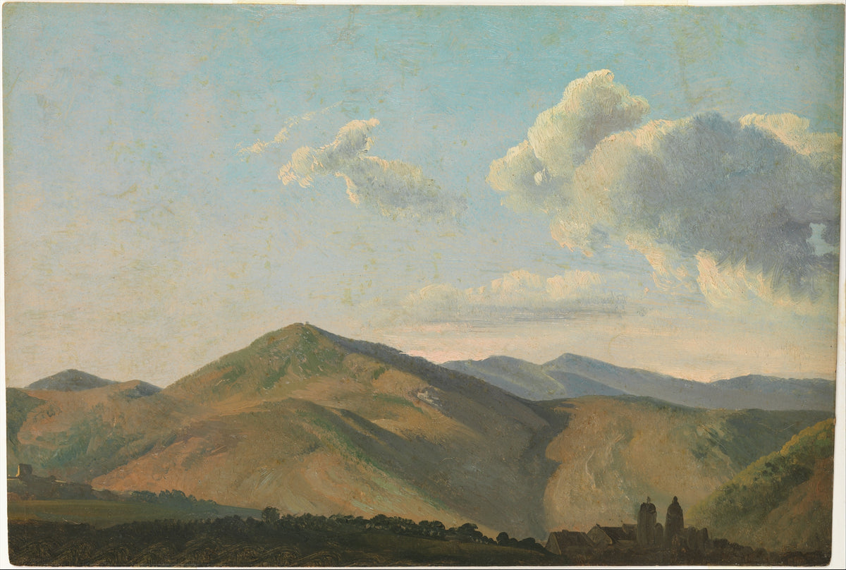 Mountainous Landscape at Vicovaro by Simon Denis - Classic Art canvas print