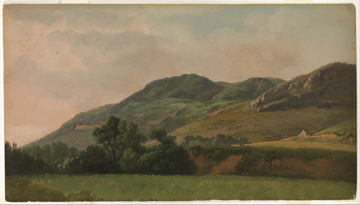 Mountainous Landscape at Tivoli by Simon Denis - Classic Art canvas print
