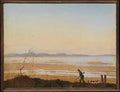 An Evening beside Lake Arres by Johan Thomas Lundbye - Oil Painting canvas print