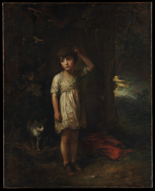 A Boy with a CatMorning by Thomas Gainsborough - Oil Painting canvas print