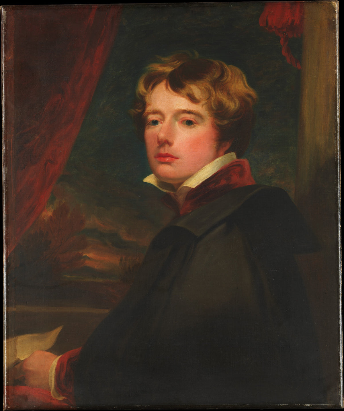 Self-Portrait by George Henry Harlow - Oil Painting canvas print