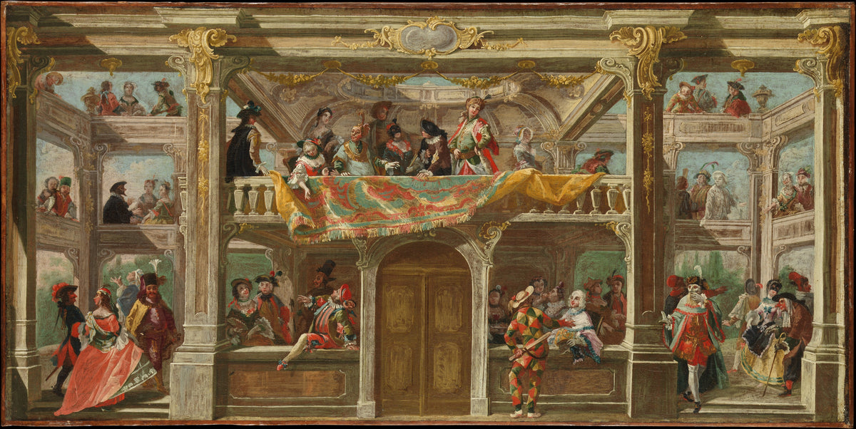 A Masked Ball in Bohemia by Andreas Altomonte - Oil Painting canvas print