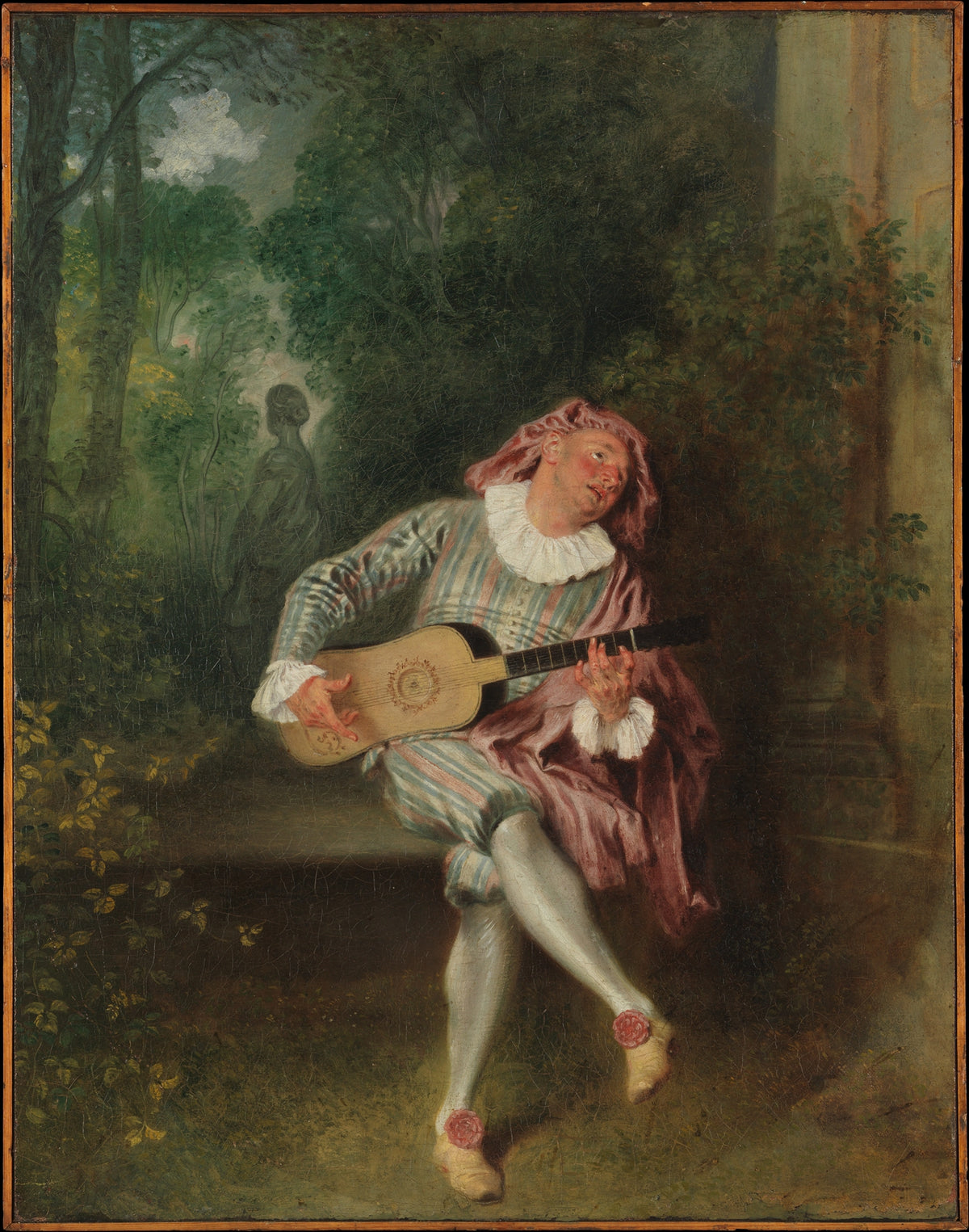 Mezzetin by Antoine Watteau - Oil Painting canvas print