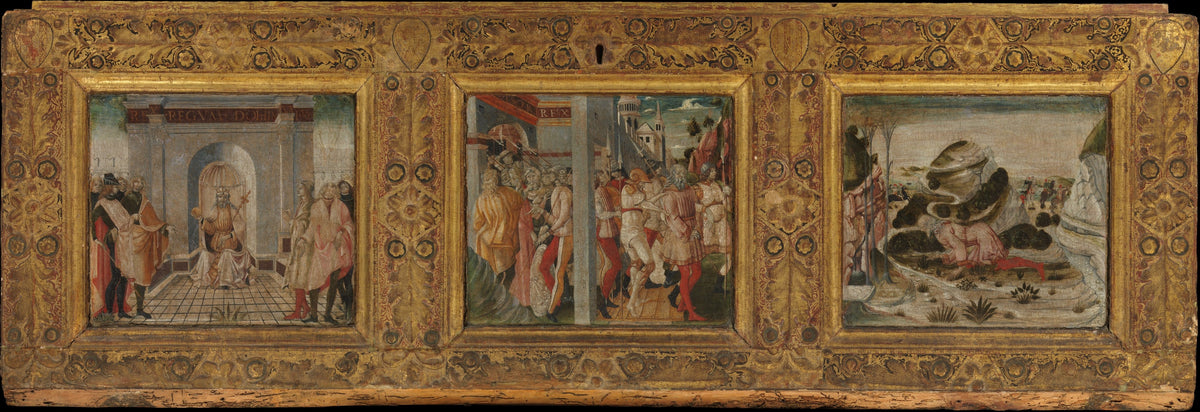 Scenes from the Life of King Nebuchadnezzar by Nicola di Maestro Antonio d'Ancona - Tempera canvas print