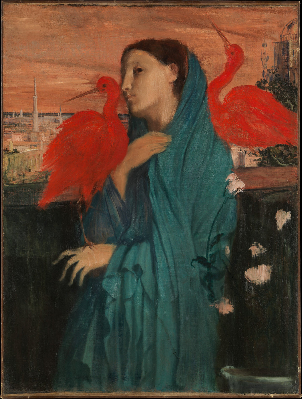 Young Woman with Ibis by Edgar Degas - Impressionist canvas print