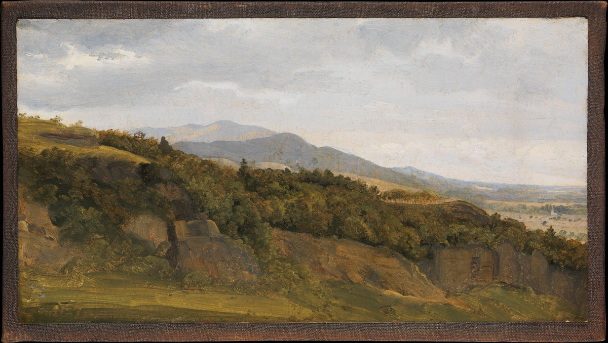 German Landscape with View toward a Broad Valley by Fritz Petzholdt - Classic Art canvas print
