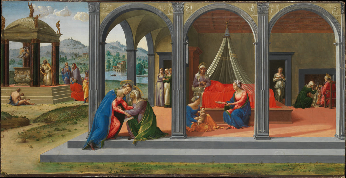Scenes from the Life of Saint John the Baptist by Francesco Granacci (Francesco di Andrea di Marco) - Tempera canvas print