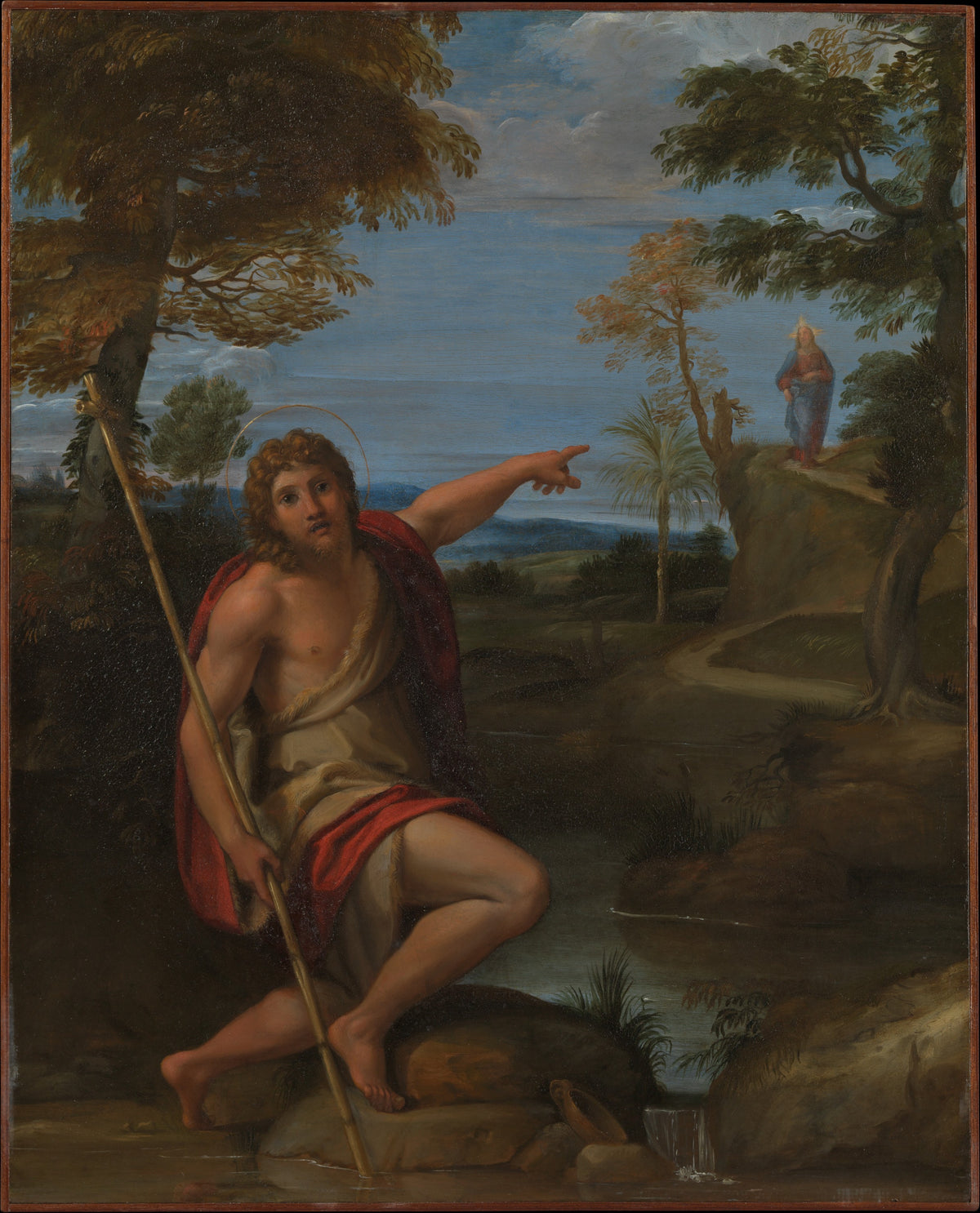 Saint John the Baptist Bearing Witness by Annibale Carracci - Classic Art canvas print