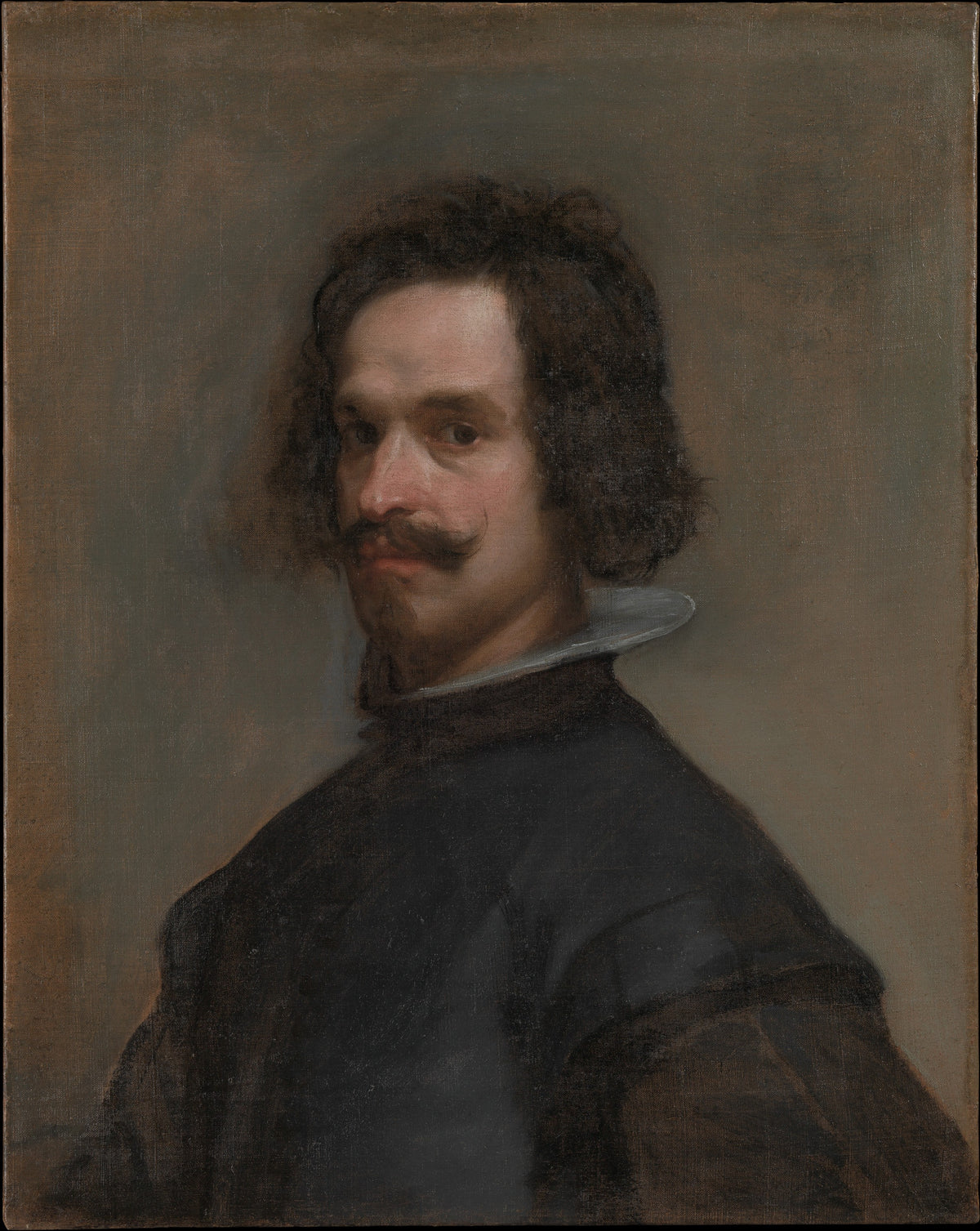 Portrait of a Man, Possibly a Self-Portrait by Velázquez (Diego Rodríguez de Silva y Velázquez) - Oil Painting canvas print