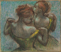 Two Dancers, Half-length by Edgar Degas - Impressionist canvas print